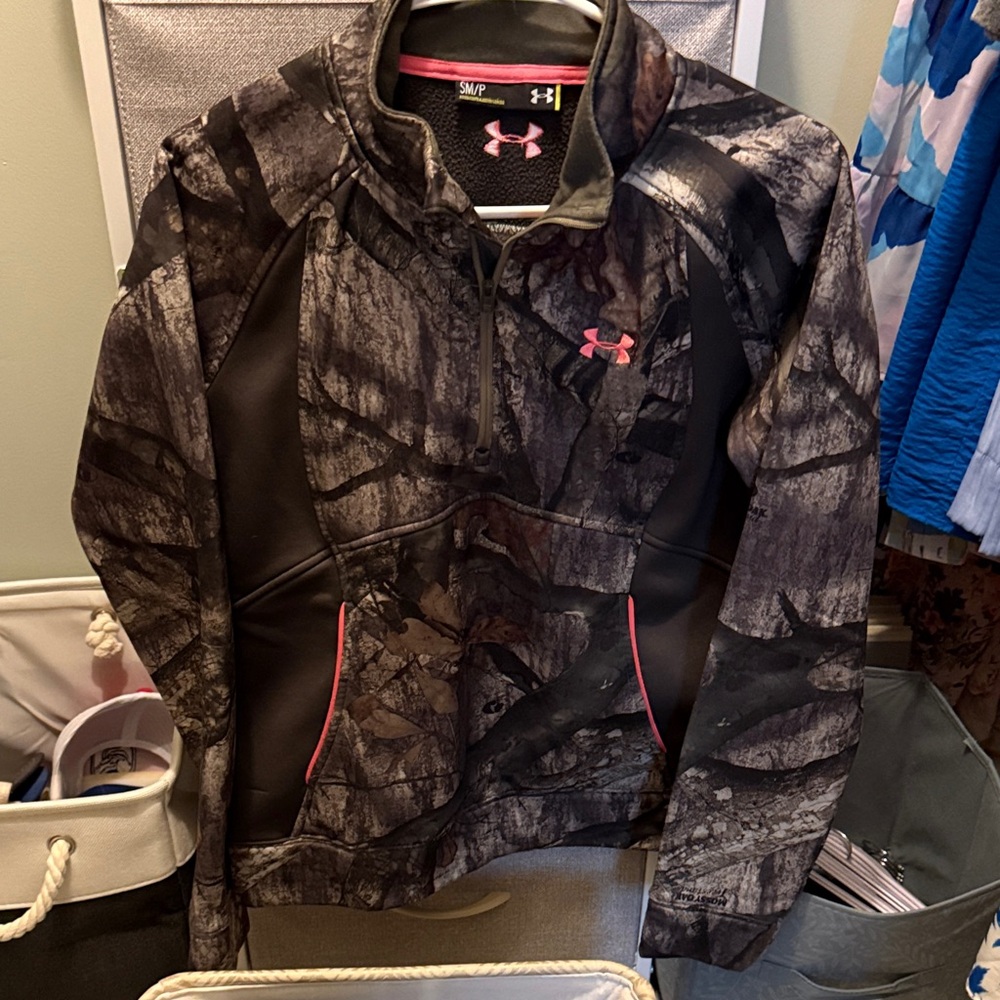 Under Armour Women's Utility Jacket - Black and Pink Camouflage
